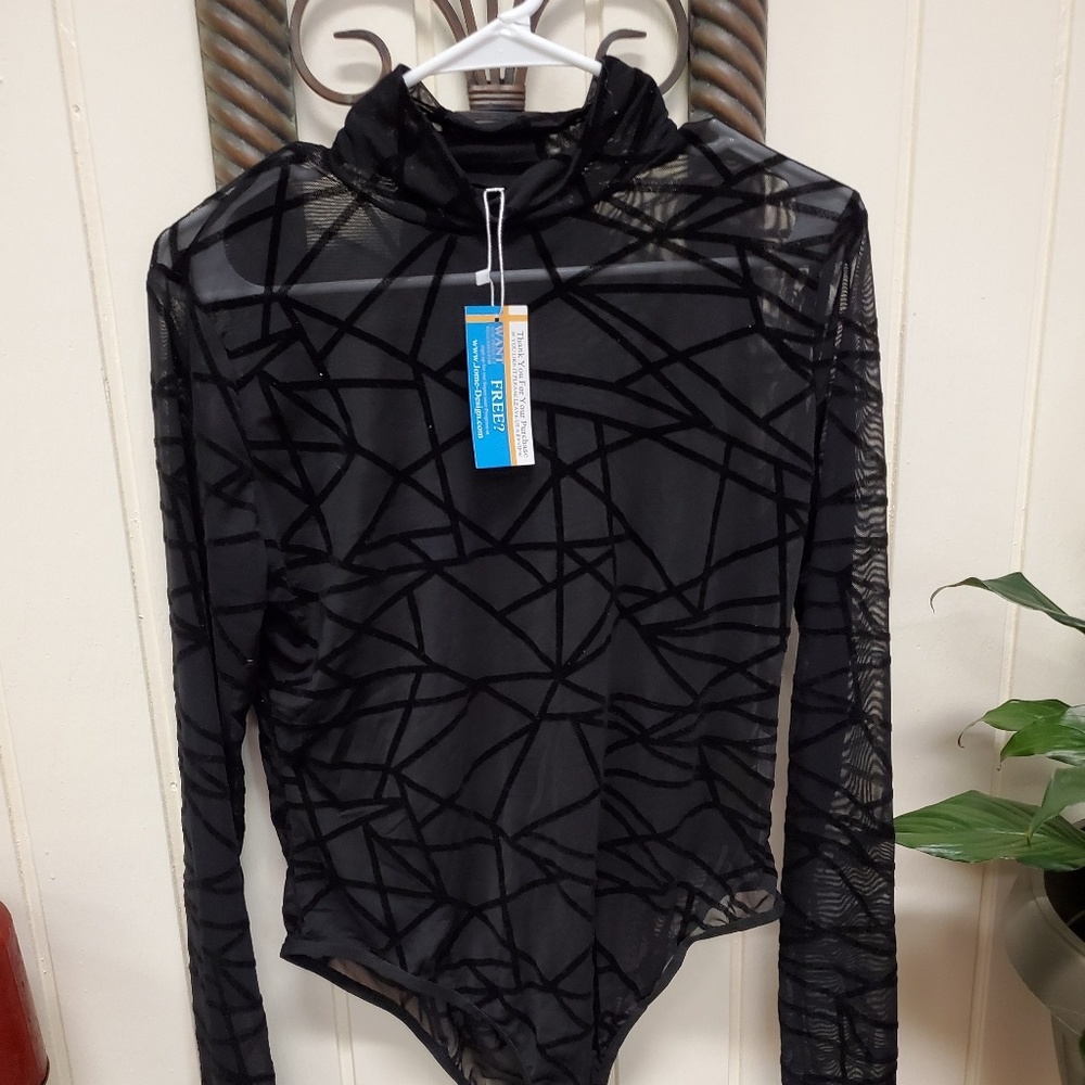 Black one piece bodysuit